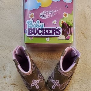 Infant Girls Baby Buckers Cowboy Boots Size 1